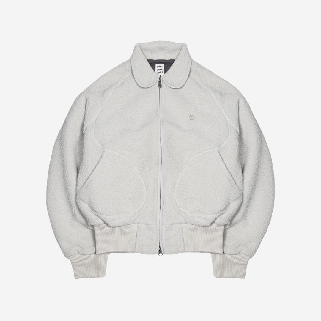 【COYSEIO】ROUND COLLAR FLEECE JACKET / 追跡付 ROUND COLLAR FLEECE JACKET BLACK - coyseio