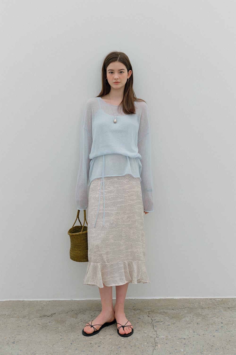 Letter Knit (soft blue)