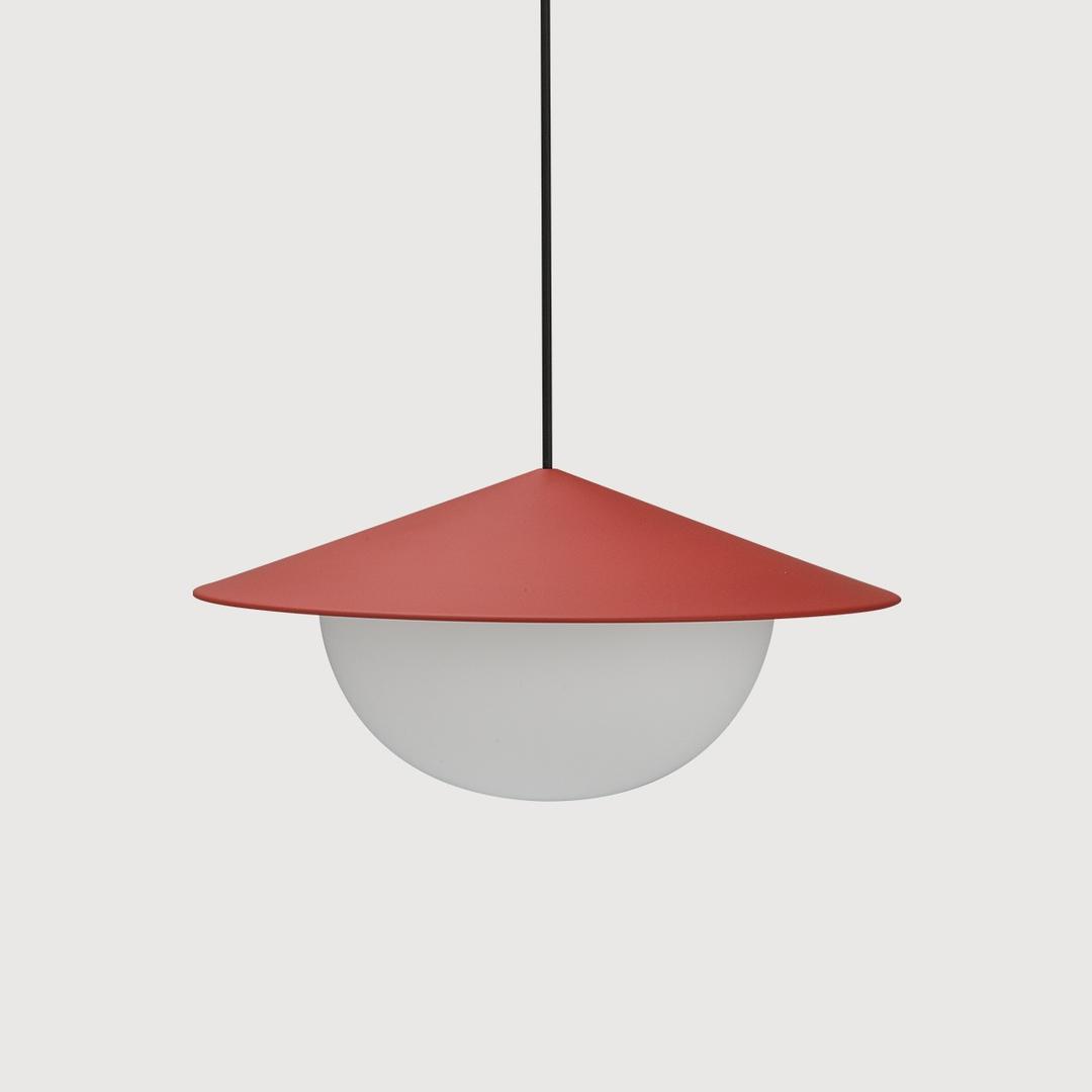 AGO alley pendant, brick red (2 sizes)
