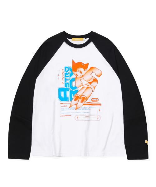 [Astro Boy] Cyberpunk Raglan T-shirt(WHITE)