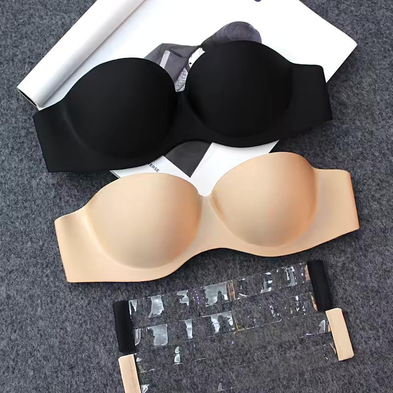 Tops de tubo para mujer, sujetador Invisible sin tirantes, ropa interior Sexy sólida sin costuras, sujetador de realce, molde inalámbrico, copa, Bralette, lencería