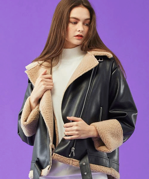 콜릿 [누적3만🏆NCT재현,라붐 해인 착용] WOMEN 오버핏 무스탕 플리스 자켓 (2colors)