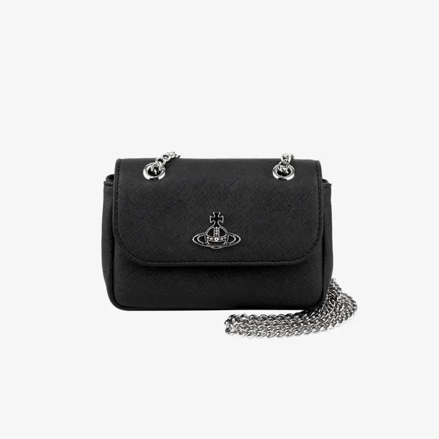 비비안웨스트우드 더비 스몰 체인백 블랙