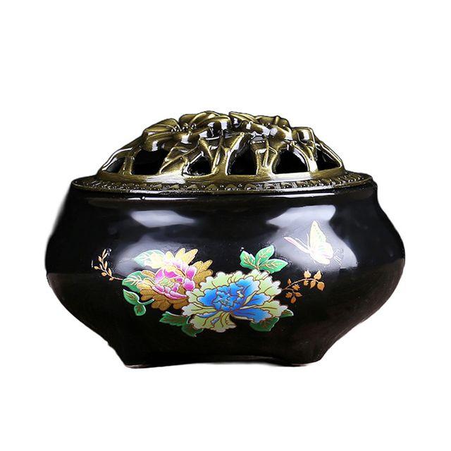 oriental flower burner pot