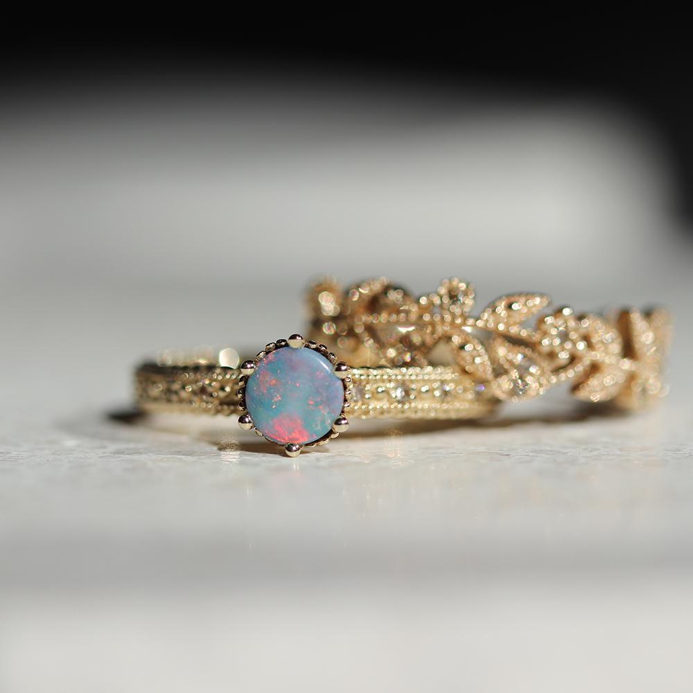 pastel opal & diamond vincent ring