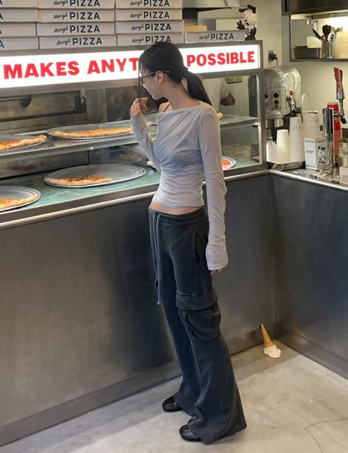 lyocell shirring tee