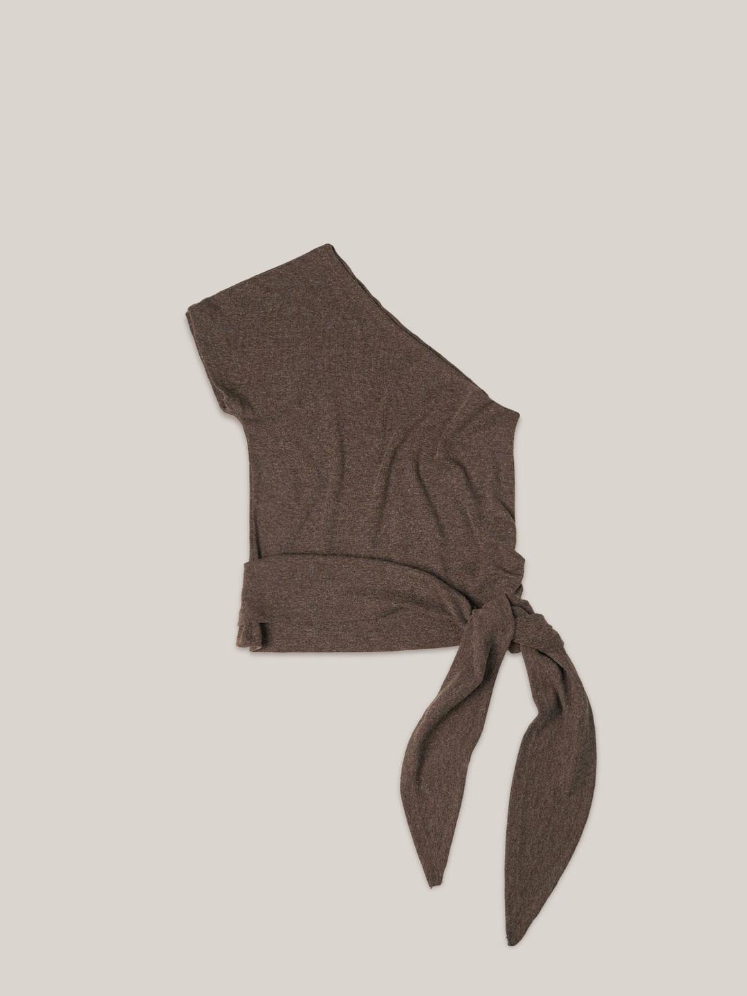 DIAGONAL TOP [ BROWN ]