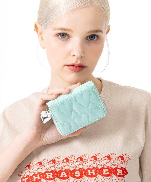 하트 퀼팅 월렛 [민트]