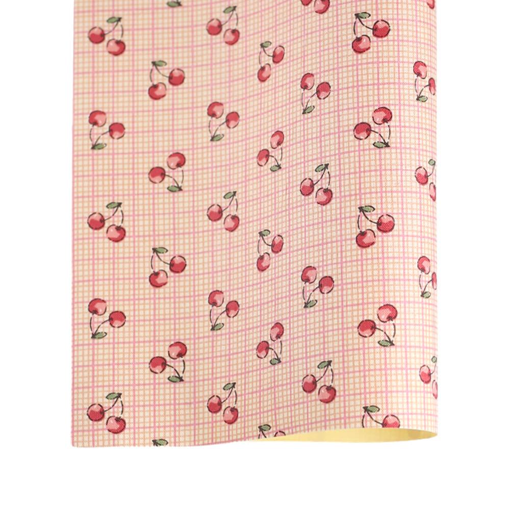 패브릭스티커-체리 핑크 [193] / 책 다이어리 리폼 천 스티커