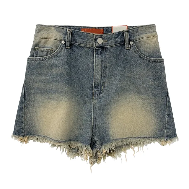 캣 데님 워싱 컷팅 빈티지 청바지 숏팬츠