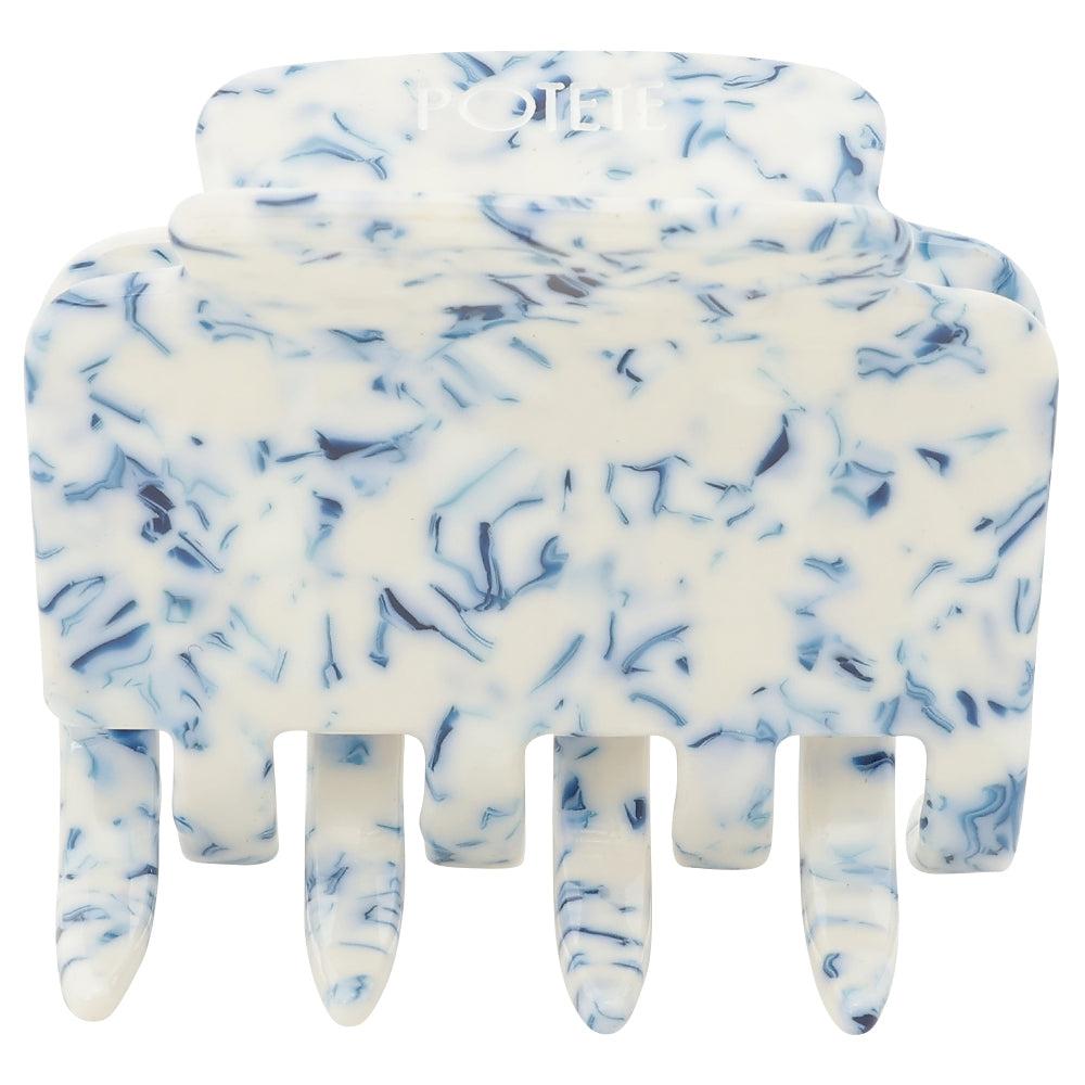 square clip white navy - white navy