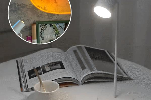 3in1 무선 충전식 학습스탠드+선셋무드등 조명(밝기조절/플리커프리/헤드분리형)