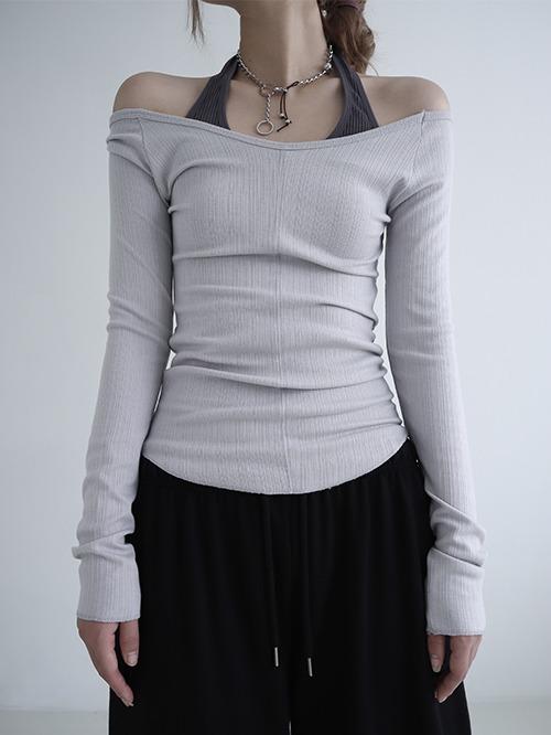 wide neck t, 4color