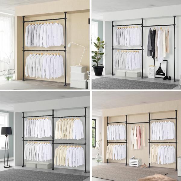 조절행거 2단~6단 모음전 38mm 블랙, 블랙앤화이트