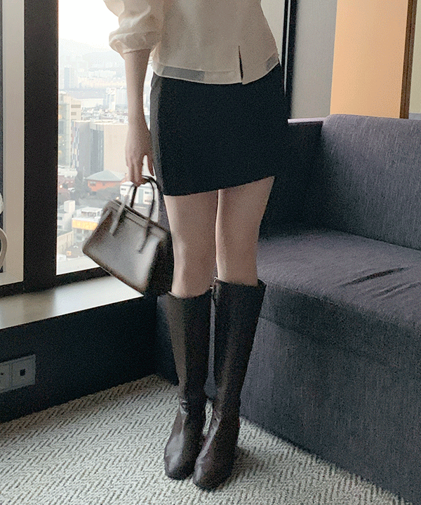 퍼빗 [벨트set] 쥬엔 심플 미니 스커트 - 4color