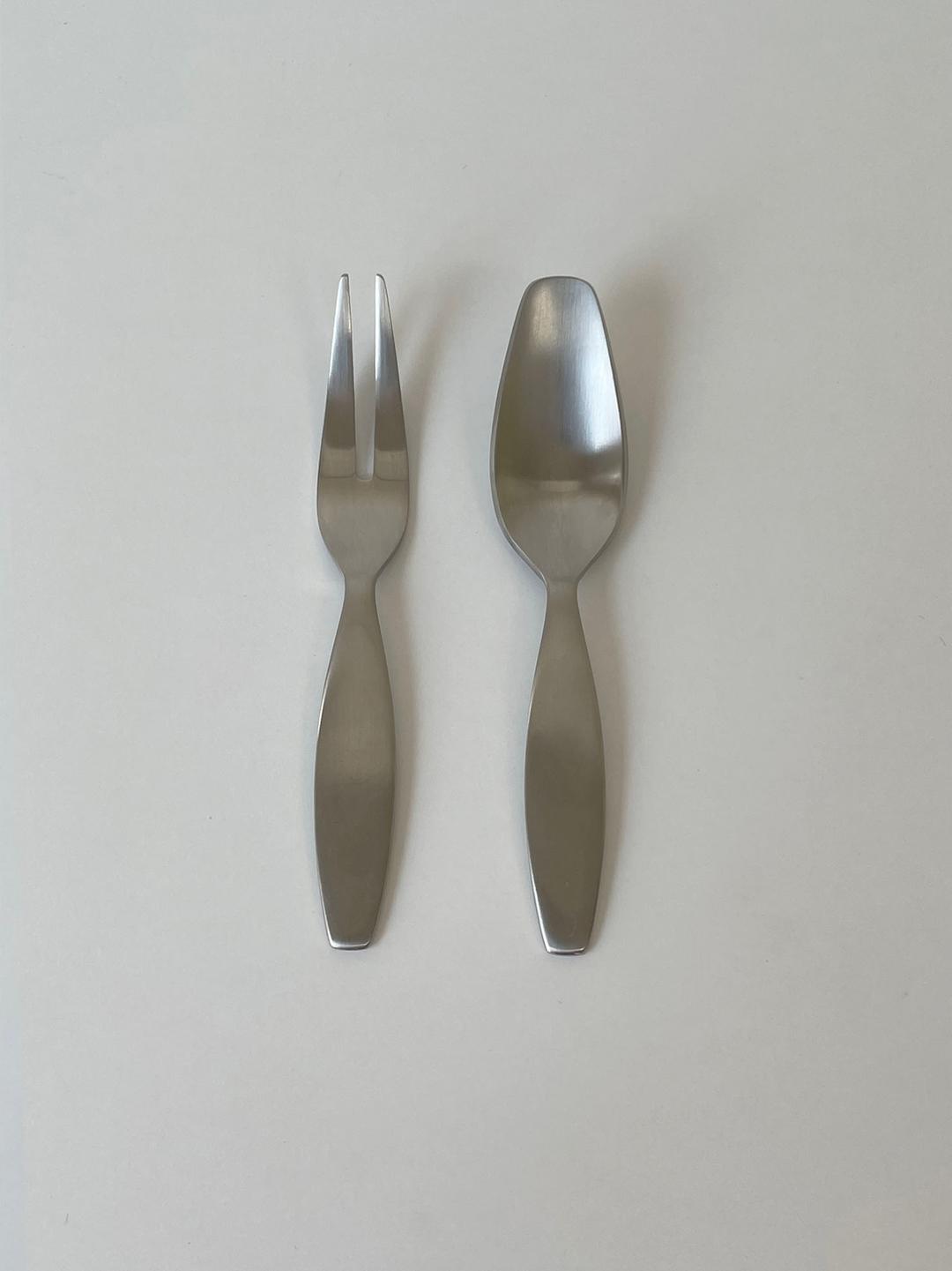 dessert spoon & fork