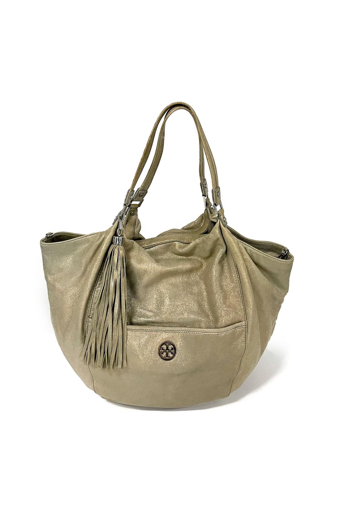 Gold tassel big hobo bag