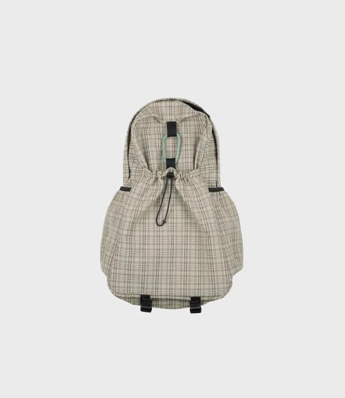 mmo backpack cotton check 3layer / pistachio