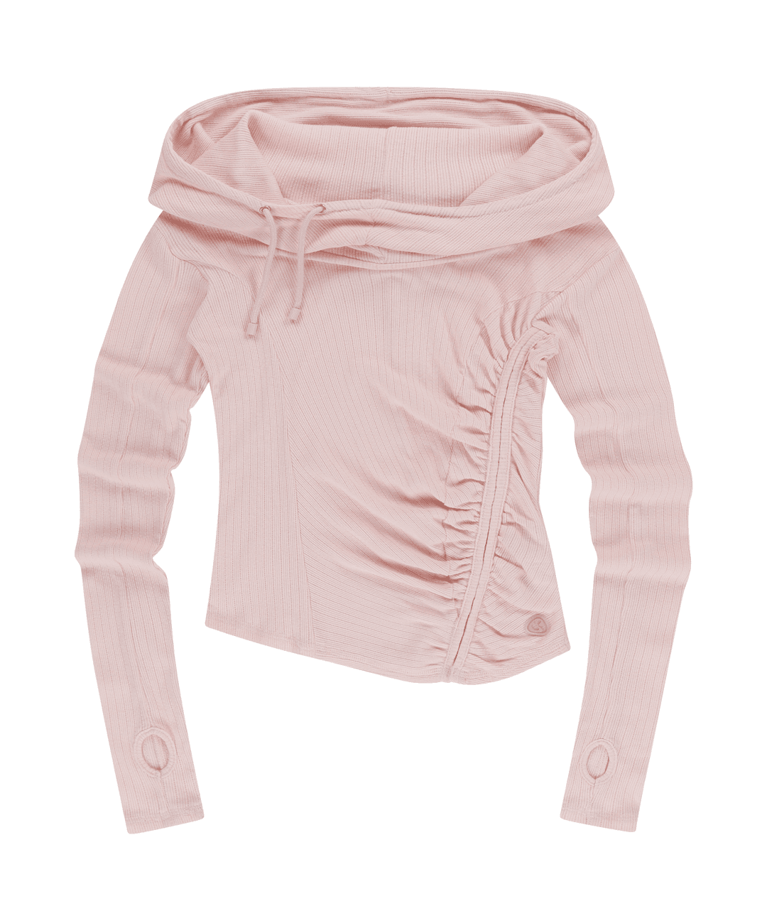SHIRRING HOOK HOODIE LIGHT PINK