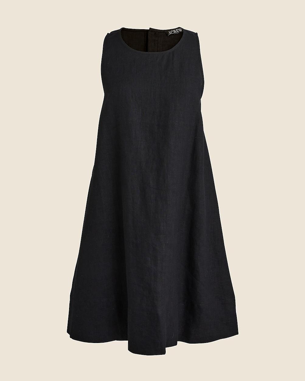 Maxine button-back dress in linen