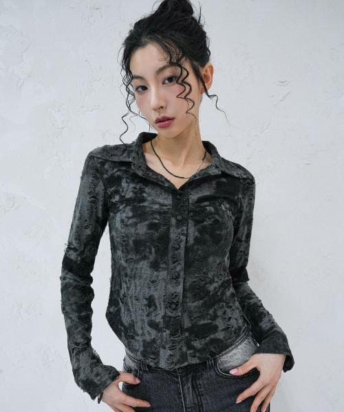 CONG Dark Cloud Long Shirt BLACK