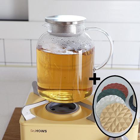 독일 헬리오스 내열유리 티포트 주전자 티팟 1.8L