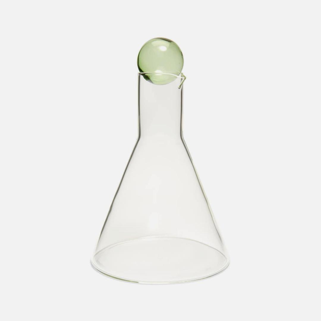 [SOPHIE LOU JACOBSEN] Bilboquet Carafe Clear W/ Green