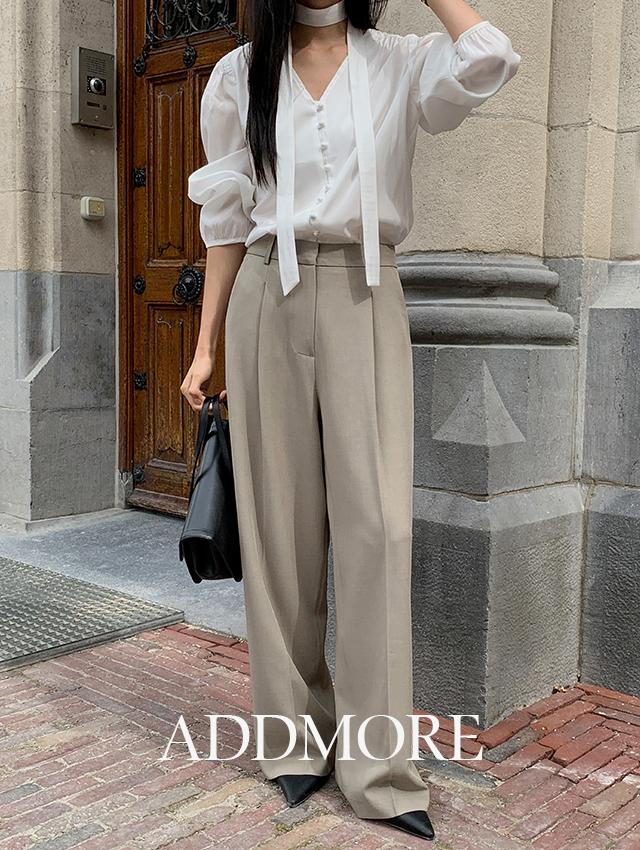 에드모어 [3천장돌파/와이드슬랙스/핀턱슬랙스][MADE] msl265 더스트 핀턱 롱 와이드 슬랙스