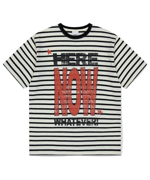 HERE NOW STRIPE TEE(MG2FMMT545A)