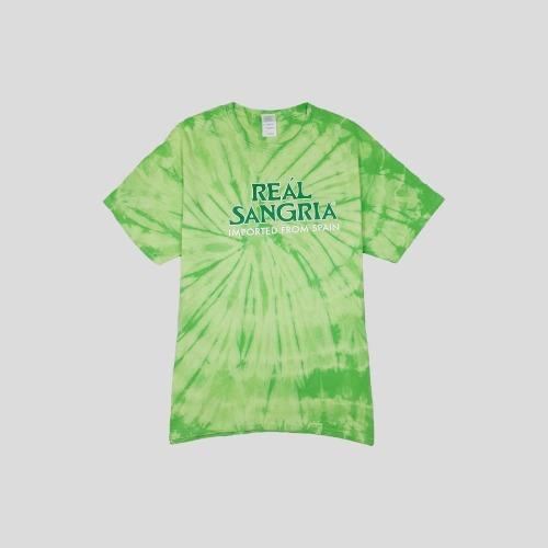 길단 그린 헤비코튼 타이다이 리얼상그리아 반팔 티셔츠  SIZE M