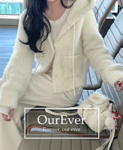 (made) mongle hood cardigan