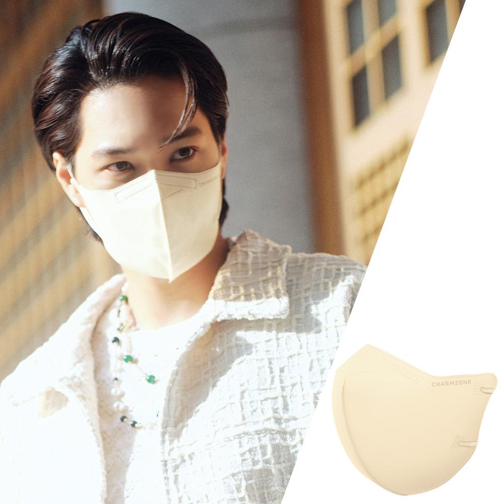 참존 톤업핏 블랙라벨 라이트 KF94 마스크 새부리형 20매 바닐라 베이지 중형