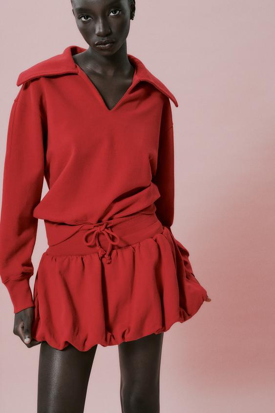 벌룬 미니 스커트