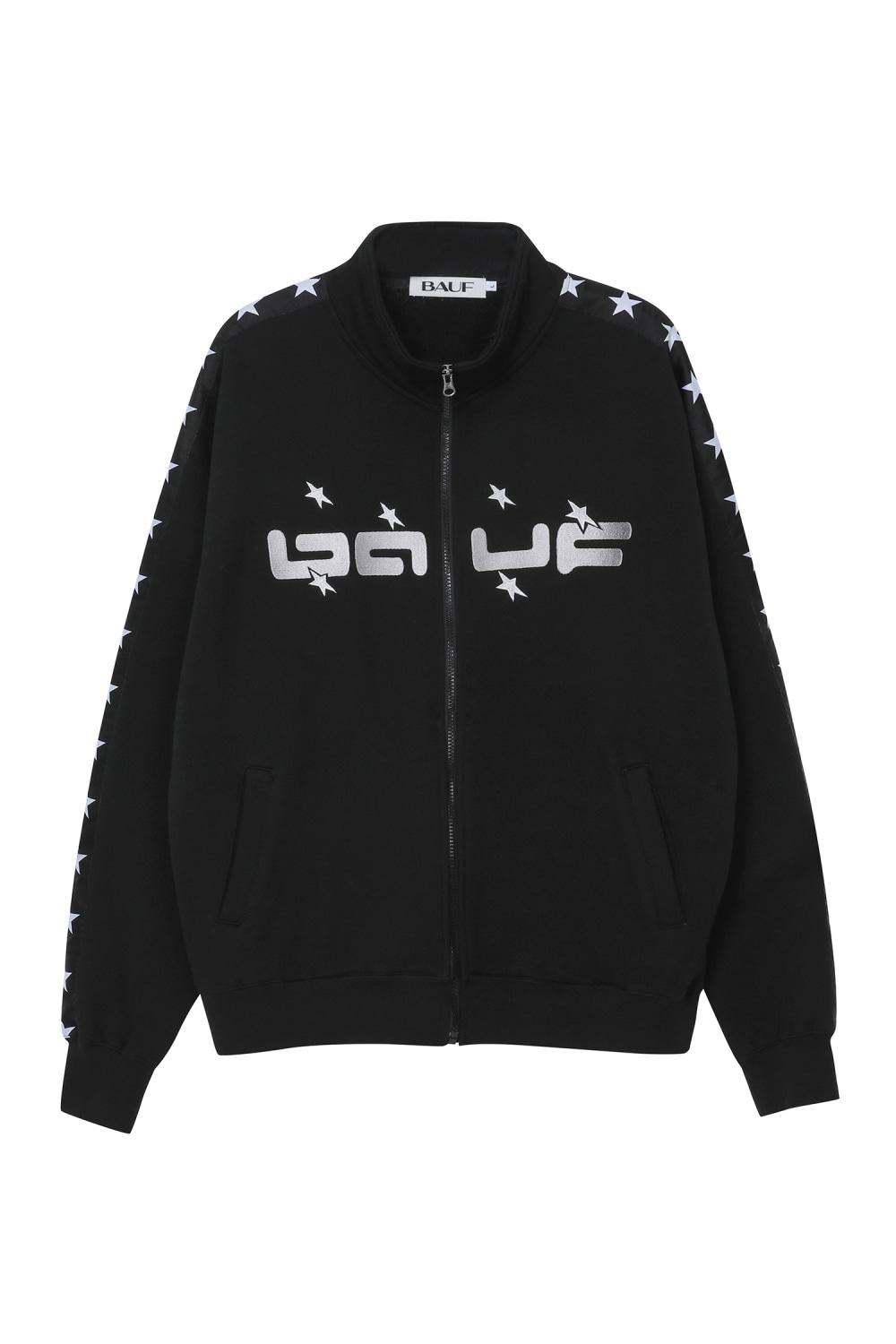 B 스타 라인 집업 자켓 [블랙]