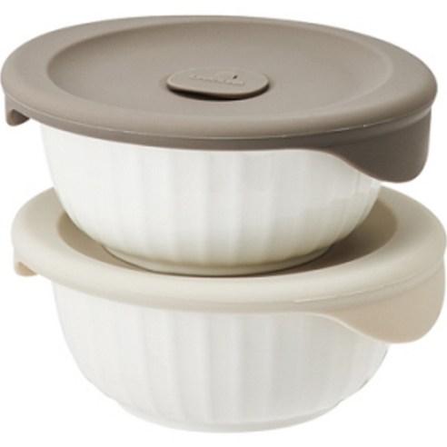 락앤락 바로 한끼 도자기 밥용기 2P, 몸체 450ml 2..., 1세트 - 보관/밀폐용기 | 쿠팡