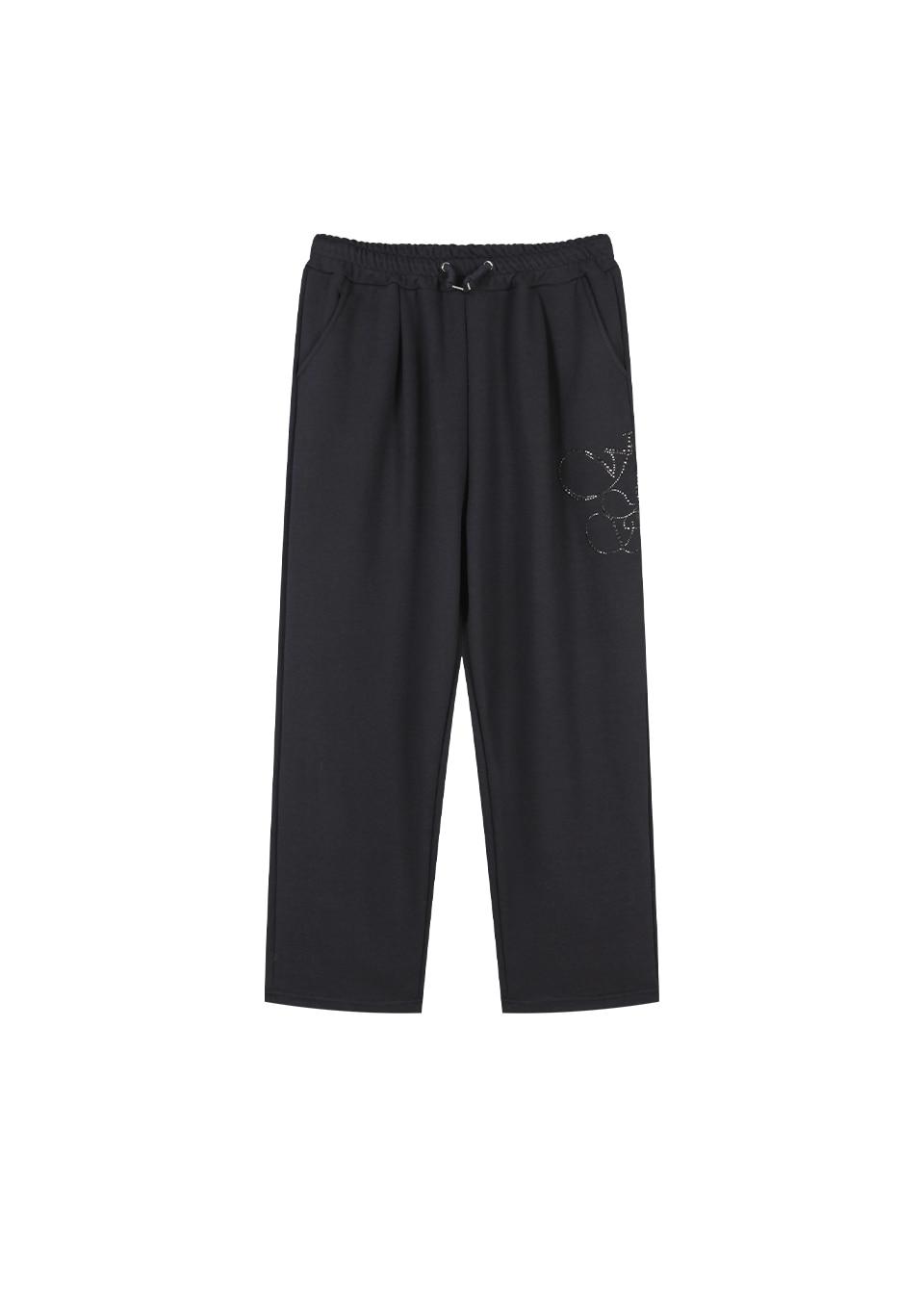 힙합 오버 벌룬핏 큐빅 레터링 트레이닝 팬츠_차콜HIPHOP OVER BALLOON FIT CUBIC LETTERING TRAINING PANTS_CHARCOAL