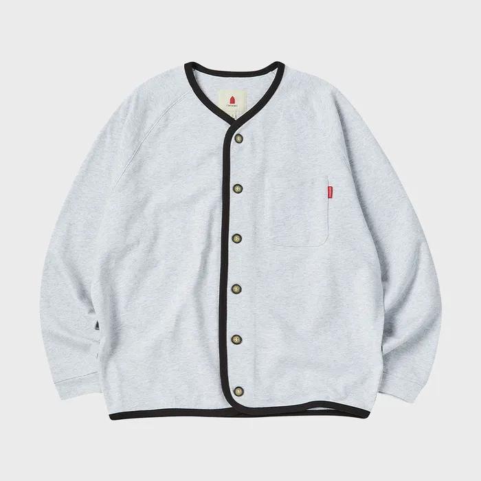 SWEAT COLORING CARDIGAN [LIGHT GRAY]