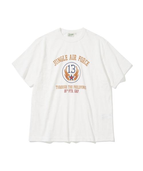 jungle air force slub s/s tee off white