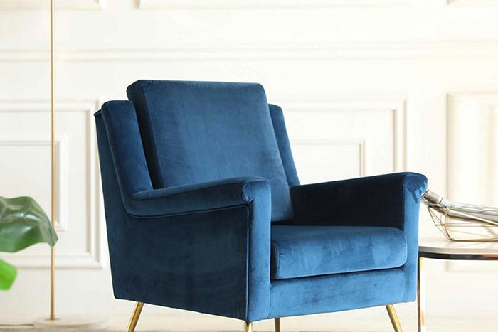 스퀘어 벨벳 페브릭 인테리어 소파 1인용 3colors