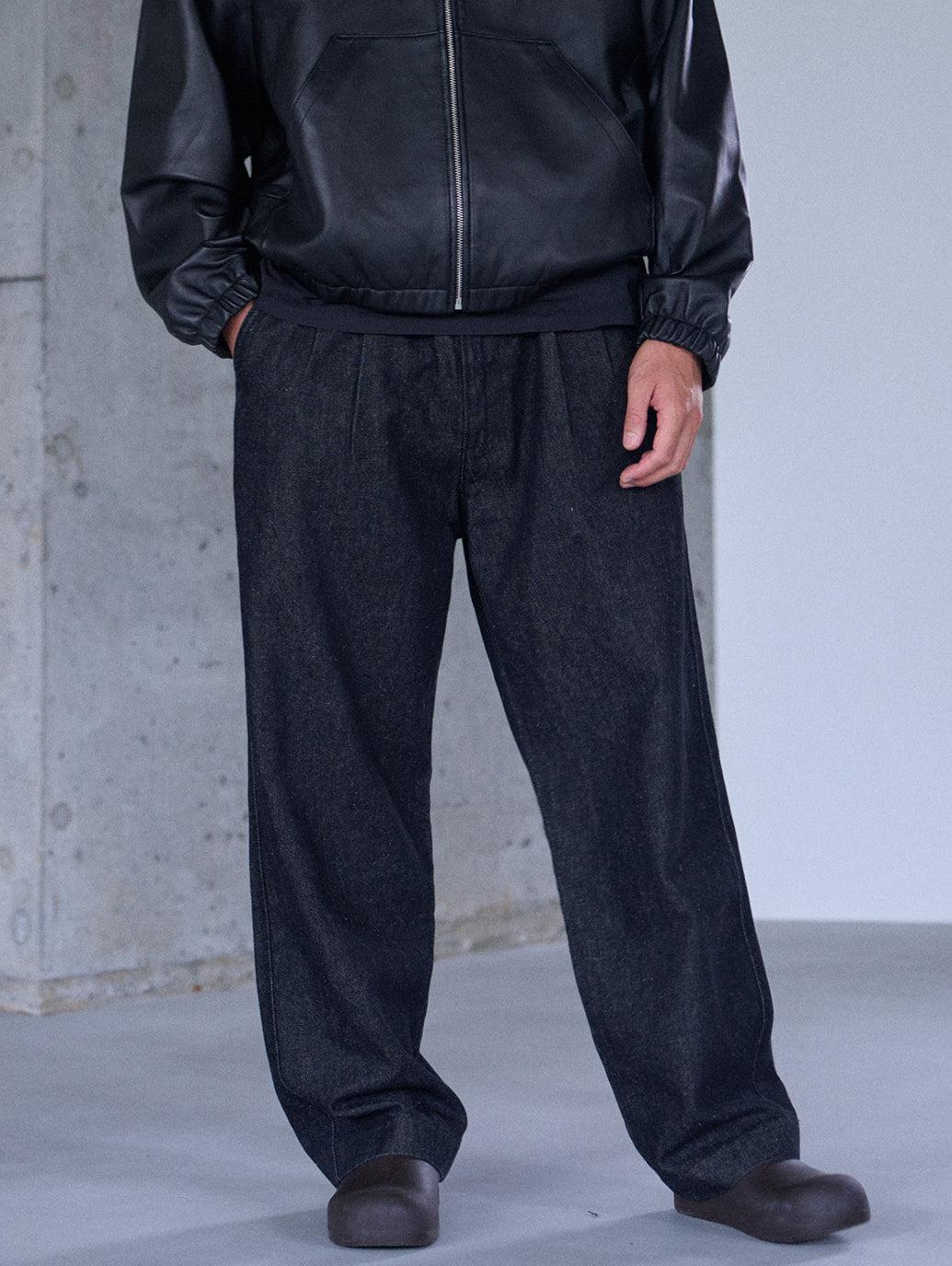 PREMIUM BLACK DENIM SLACKS