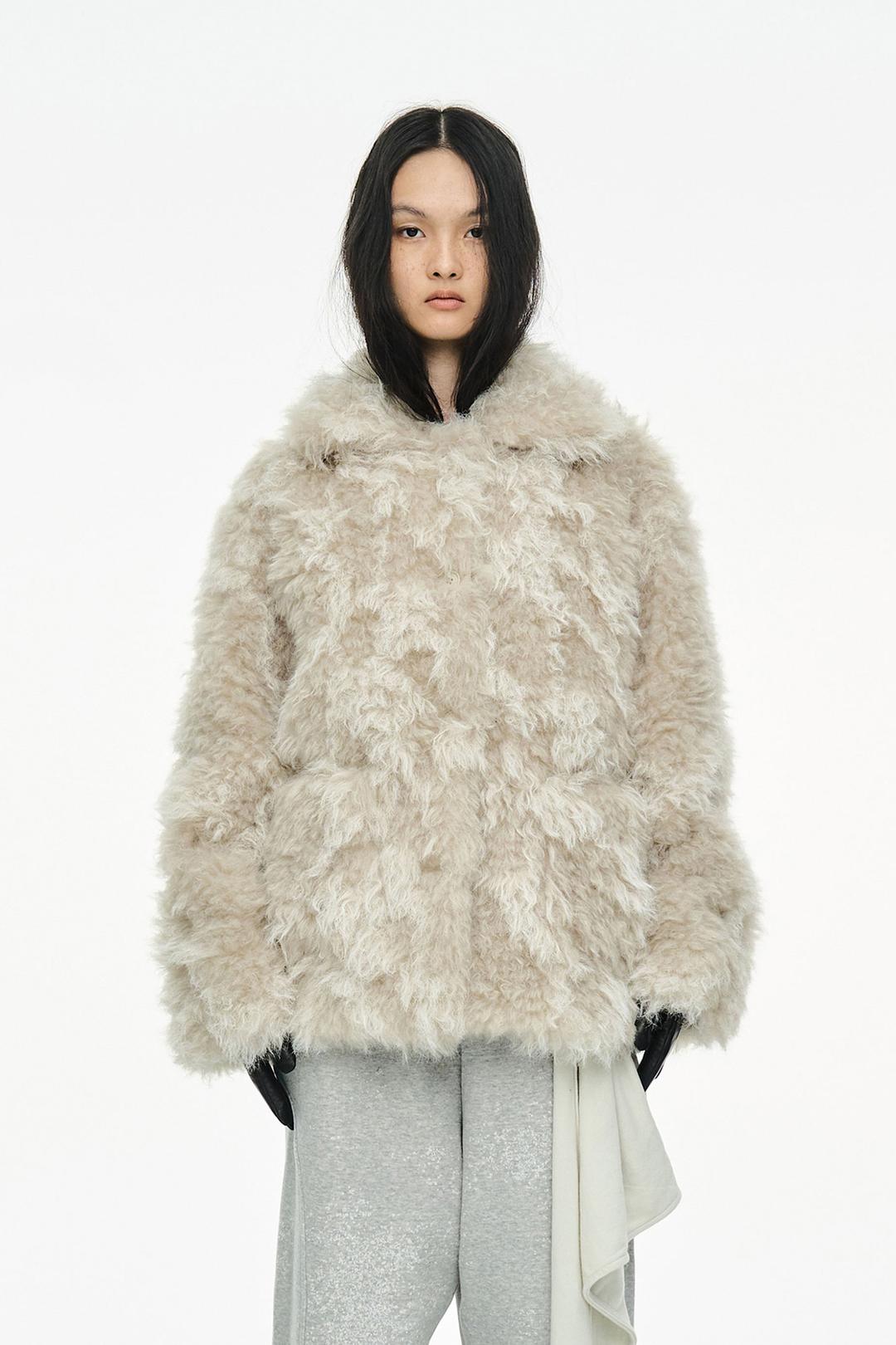 MIXED FUR JACKET / IVORY