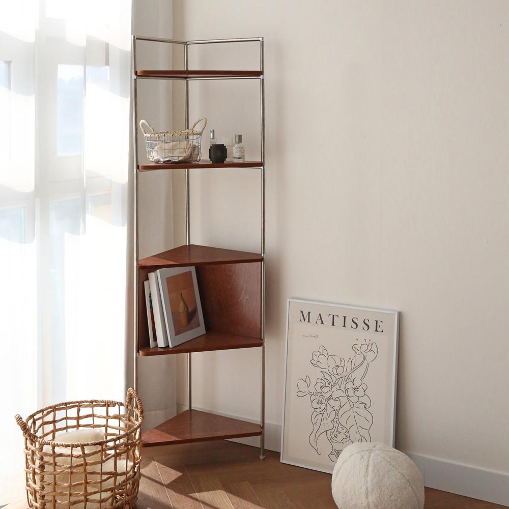 모듈 가구 자작 나무 원목 코너 수납장 선반 삼각 코너장