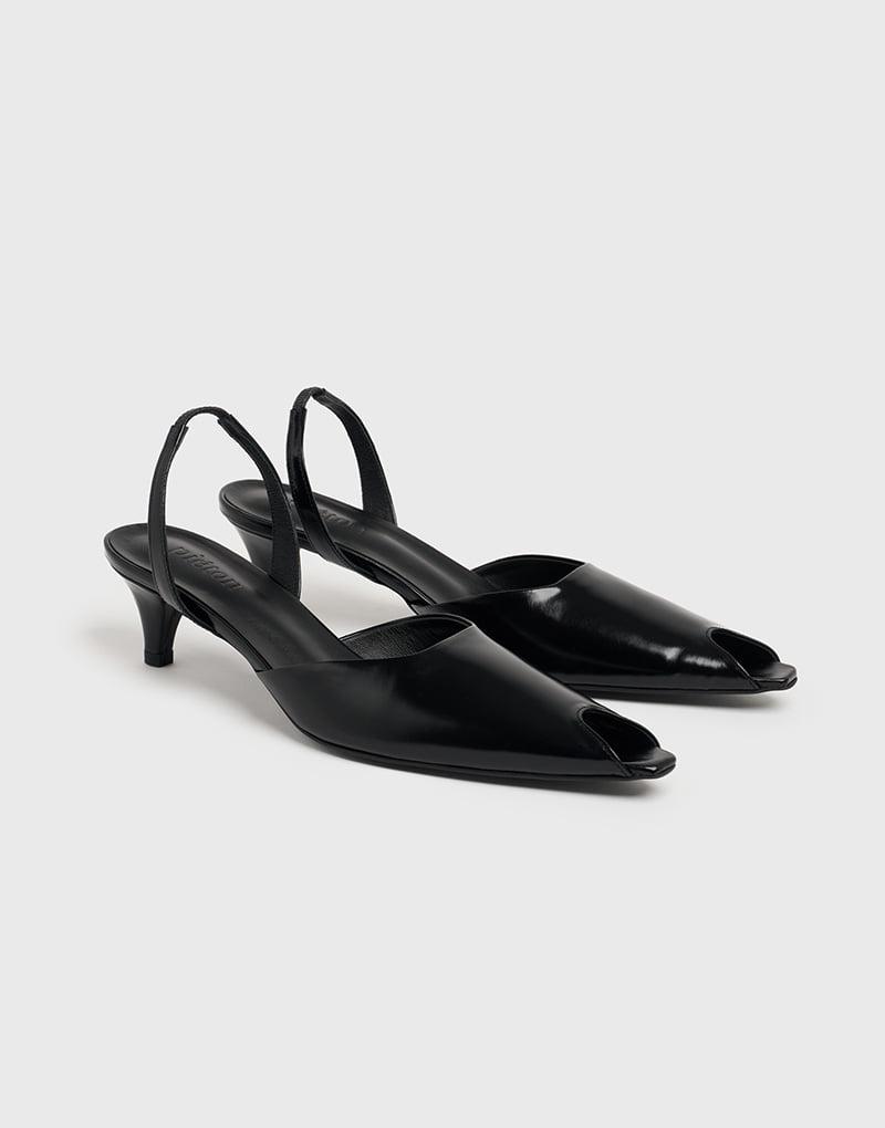 BARI open-toe pumps_black