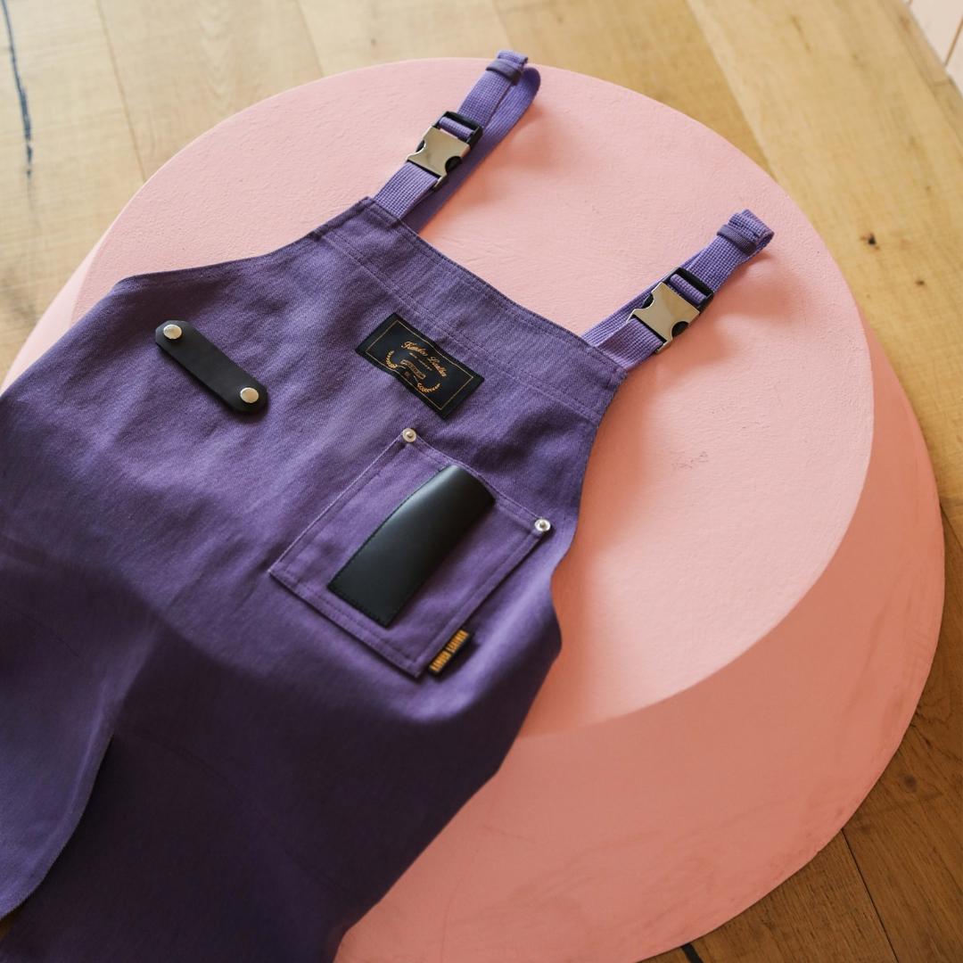 [이니셜각인]워싱캔버스앞치마 몬타나 퍼플