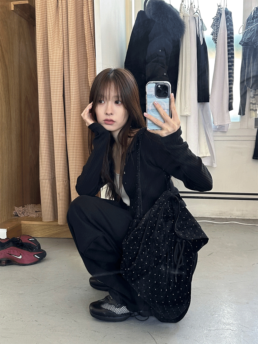 사토미라디오 Eco velour backpack