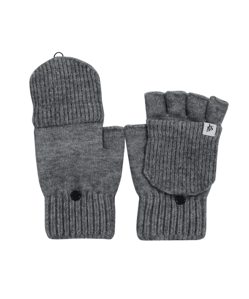 포미 니트 핑거리스 손모아 반장갑 그레이