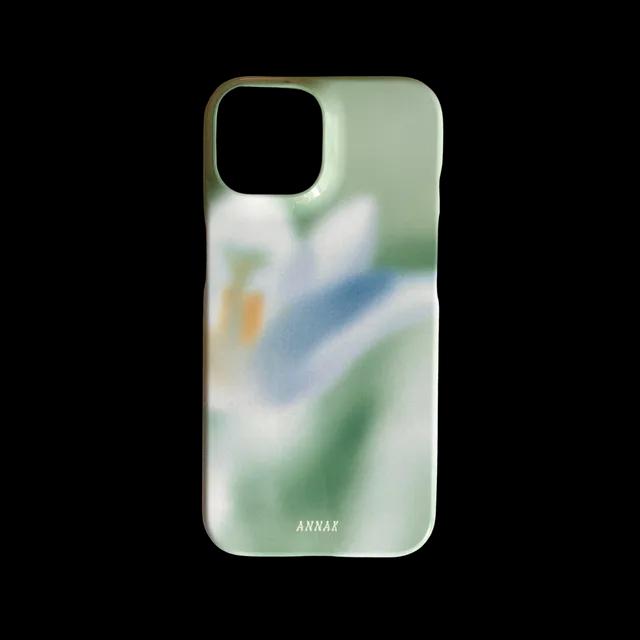 [green lily gradation hard case] 꽃 여름 봄 그라데이션 빈티지 폰케이스 아이폰 갤럭시 하드케이스