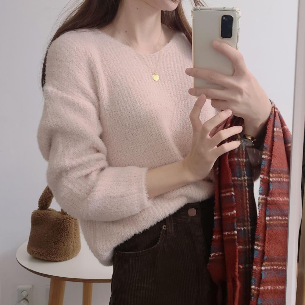 보풀없는 브이넥 루즈핏 니트탑