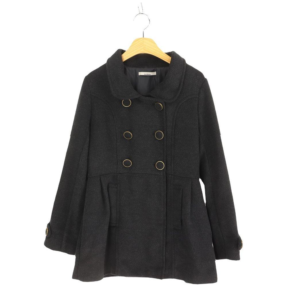 OLIVE DES OLIVE 올리브 데 올리브 폴리 레이온 오버 코트  (SIZE : WOMEN M)