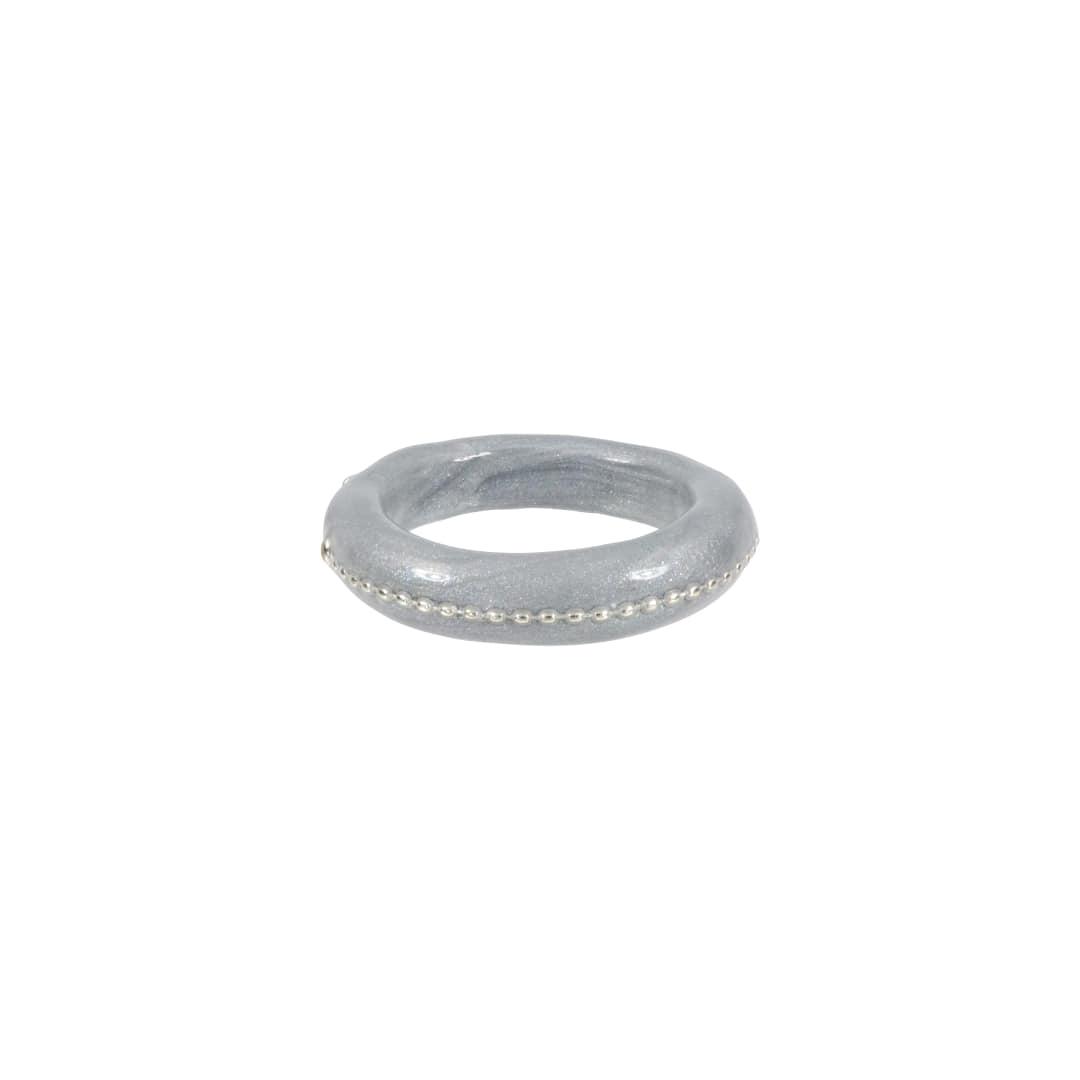 silver radience ring-grey